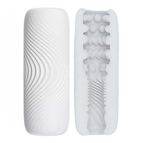 Yemax オナホ 繰り返し使えるオナホール 貫通式 洗える 柔らかい TPE製 おなにーグッズ男性用 アダルトグッズ 大人のおもちゃ おなほーる ホワイト